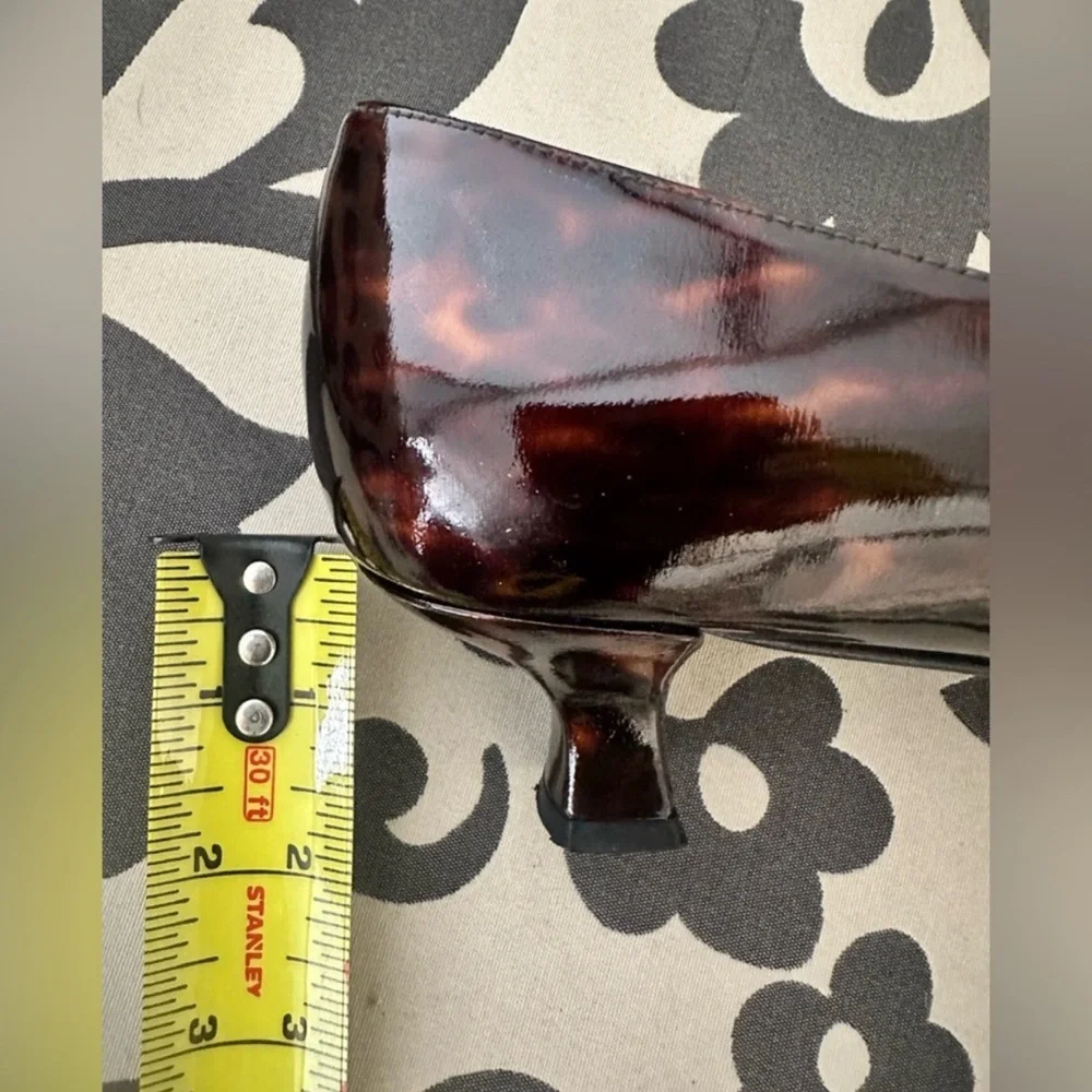 Stuart Weitzman Tortoise Shell Patent Peep
Toe Heels - Picture 12 of 12